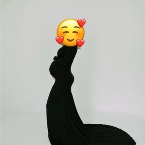 Elegant Black Maternity Gown